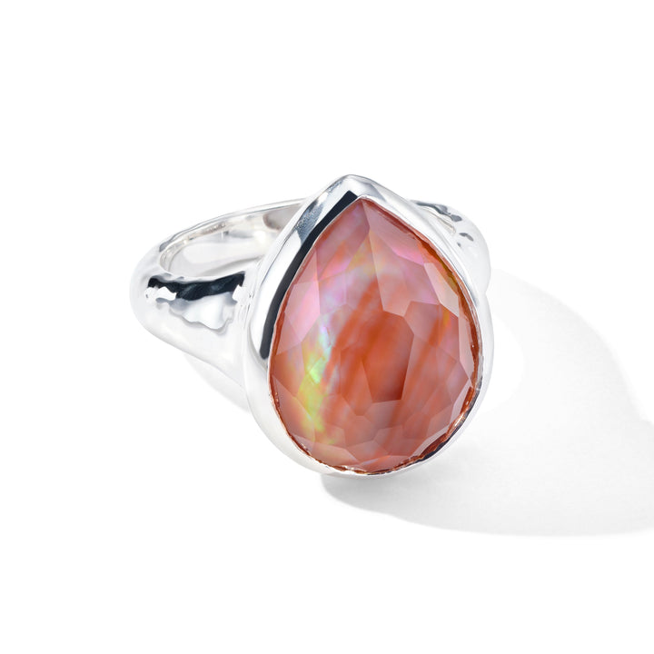 Brown Shell Sterling Silver Rock Candy Teardrop Ring - Side View | IPPOLITA