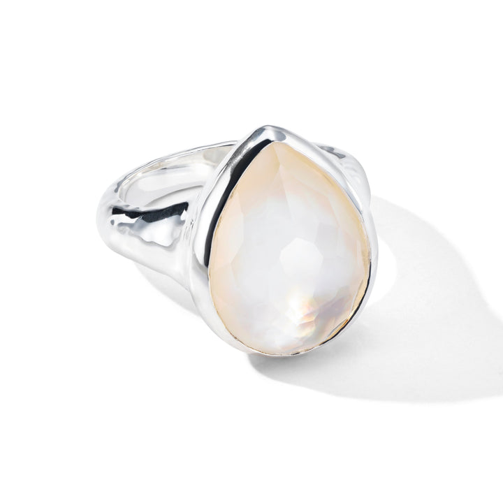 Mother-of-Pearl Sterling Silver Rock Candy Teardrop Ring - Side View | IPPOLITA