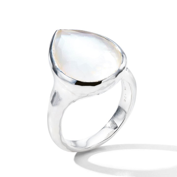 Mother-of-Pearl Sterling Silver Rock Candy Teardrop Ring - Top View | IPPOLITA