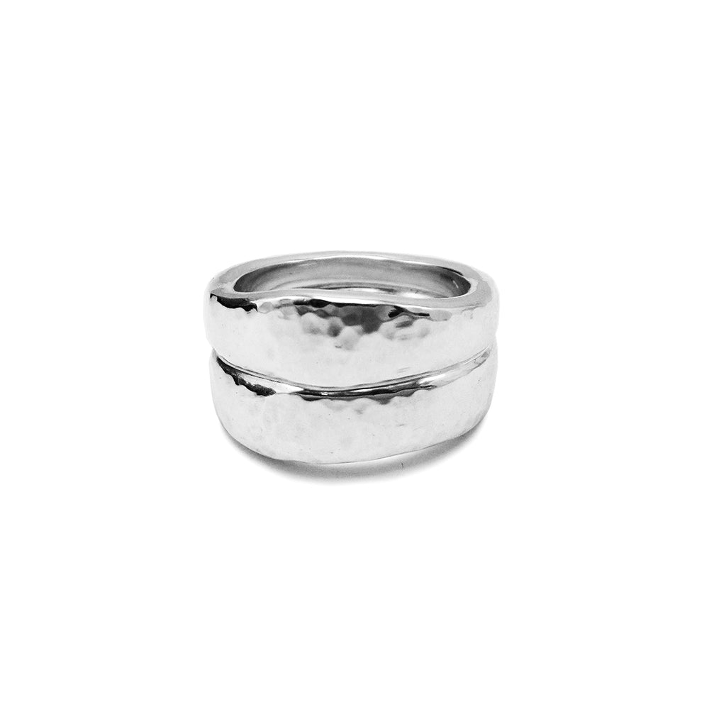 Hammer Double Band Ring