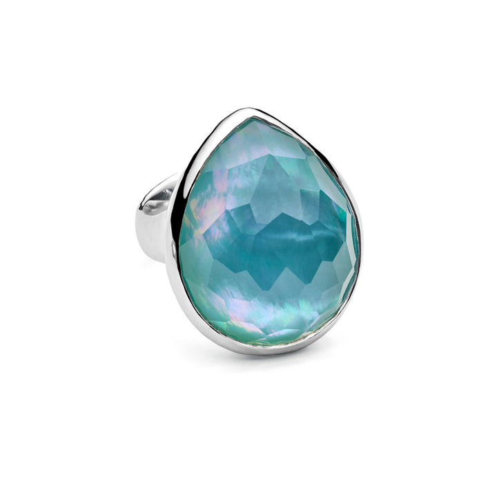 Green Agate Triplet 925 Silver Lollipop Ring - Front View | IPPOLITA