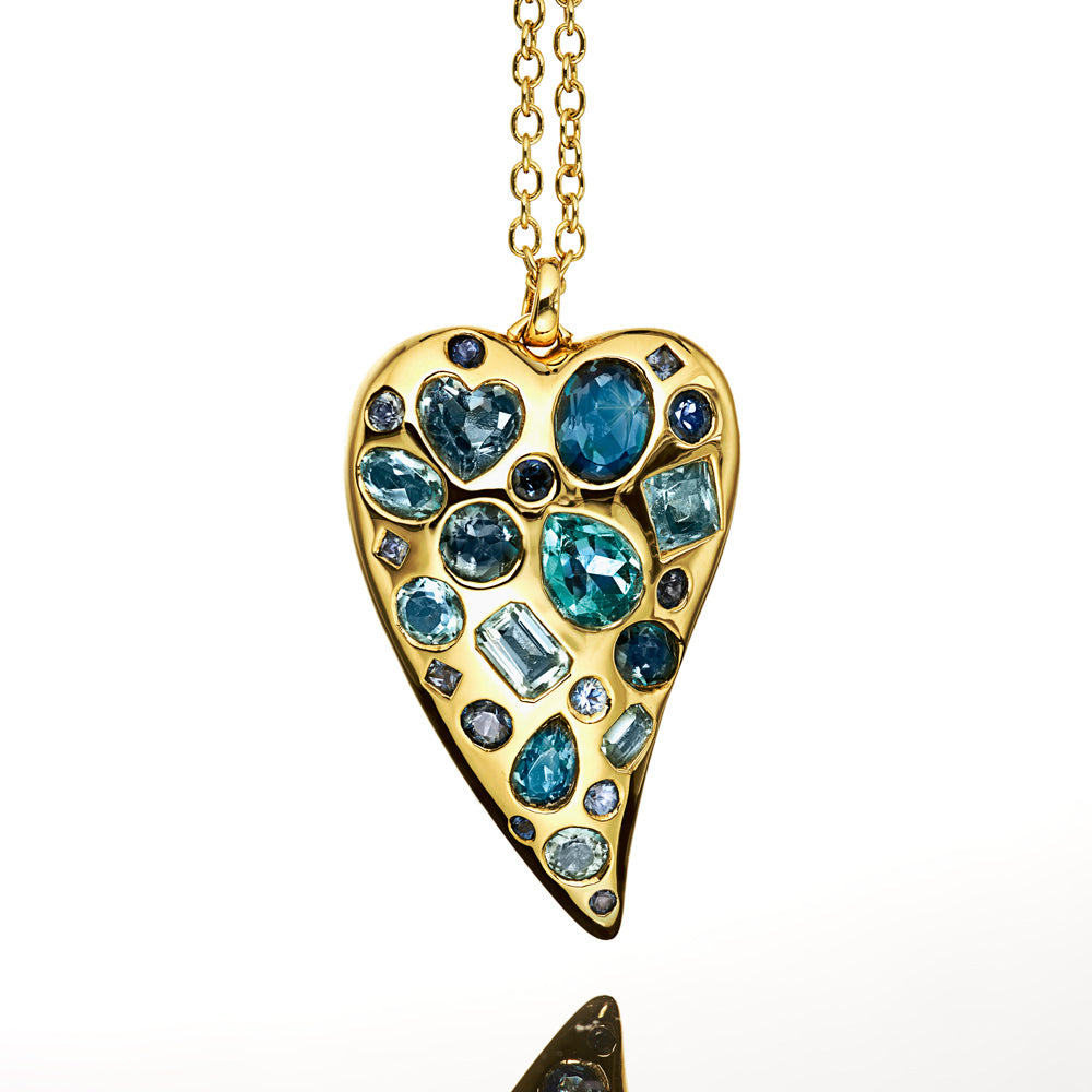 Valentina Heart Pendant Necklace 18-20"