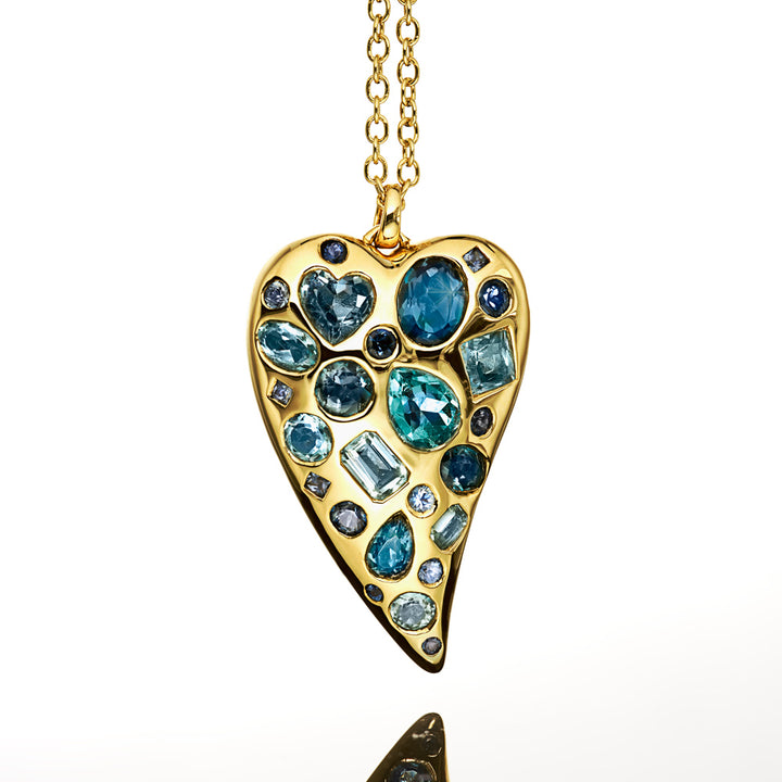 Valentina Heart Pendant Necklace 18-20"