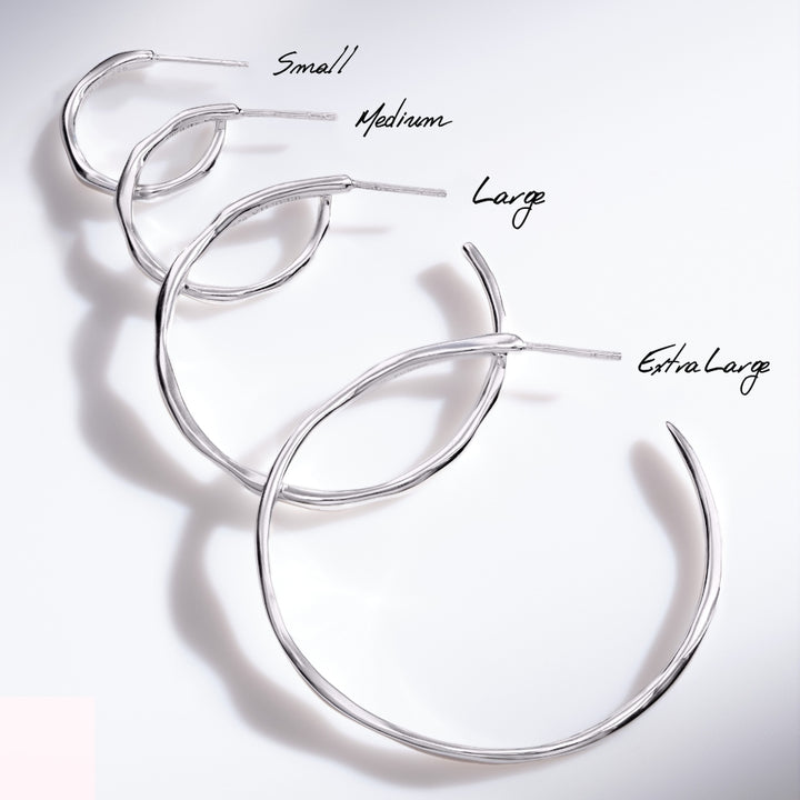 Large Squiggle Hoop Earrings