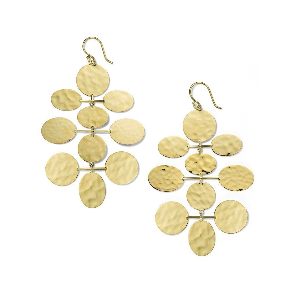 Crinkle Hammered Mobile Cascade Earrings