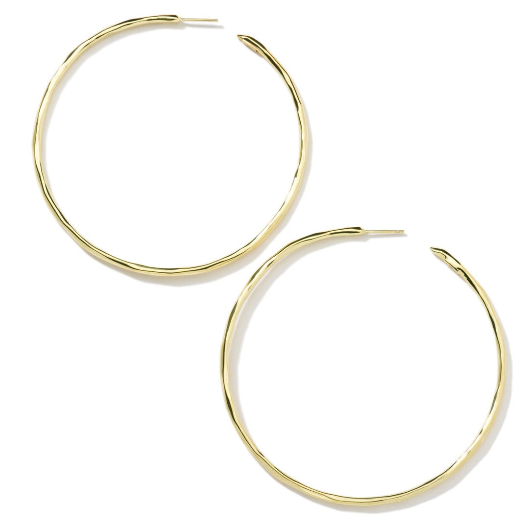18K Gold Extra Large Squiggle Hoop Earrings - Front View | IPPOLITA