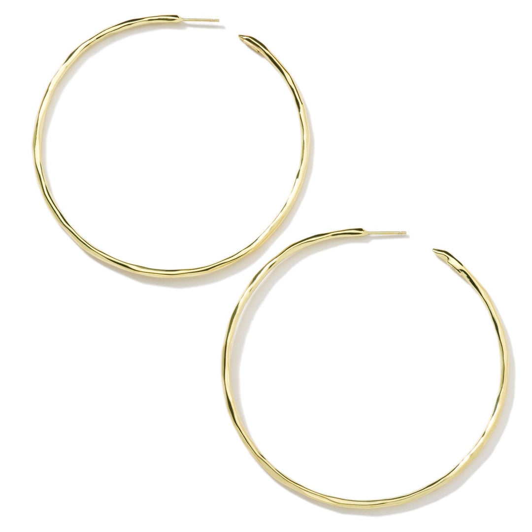 18K Gold Extra Large Squiggle Hoop Earrings - Flat Lay | IPPOLITA