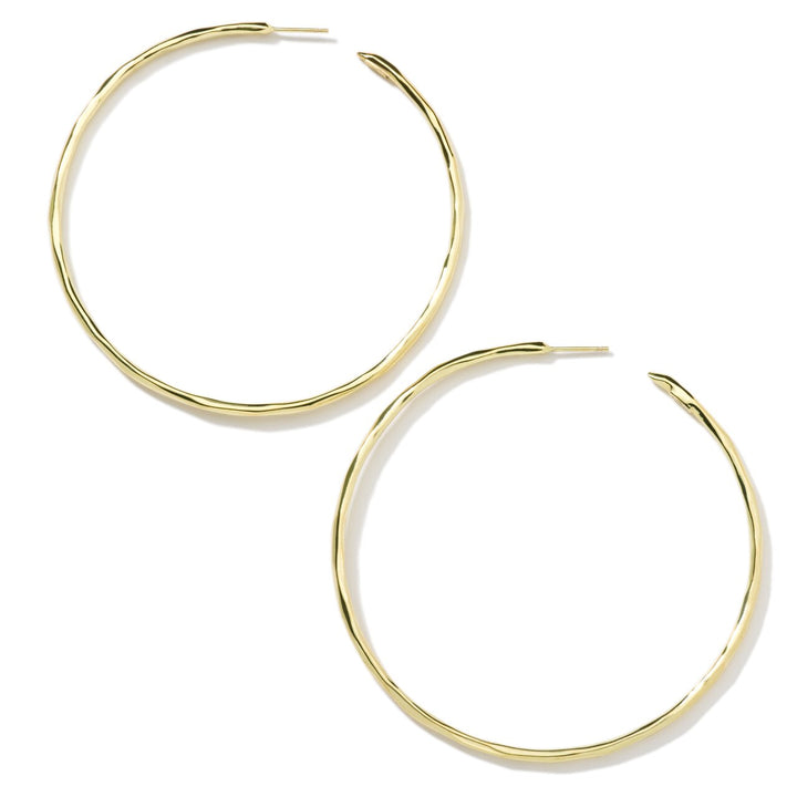 18K Gold Extra Large Squiggle Hoop Earrings - Flat Lay | IPPOLITA