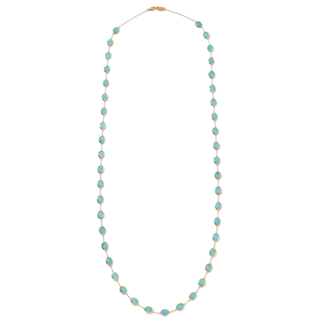 Blue Turquoise Stone Confetti Necklace - Full Length | IPPOLITA