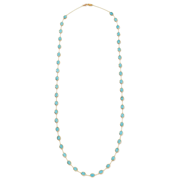Blue Turquoise Stone Confetti Necklace - Full Length | IPPOLITA
