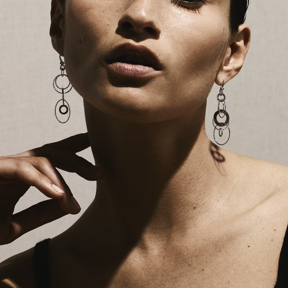 IPPOLITA Classico Hammered Jet Set Earrings in Chimera