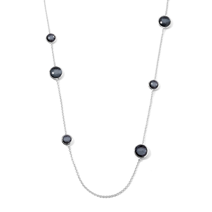 London Blue Topaz Sterling Silver Station Necklace - Front View | IPPOLITA