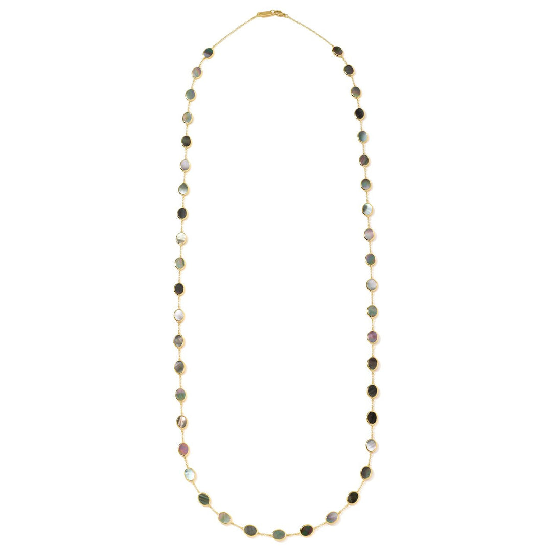 Multi-Stone 18K Gold Confetti Necklace - Full Length View | IPPOLITA