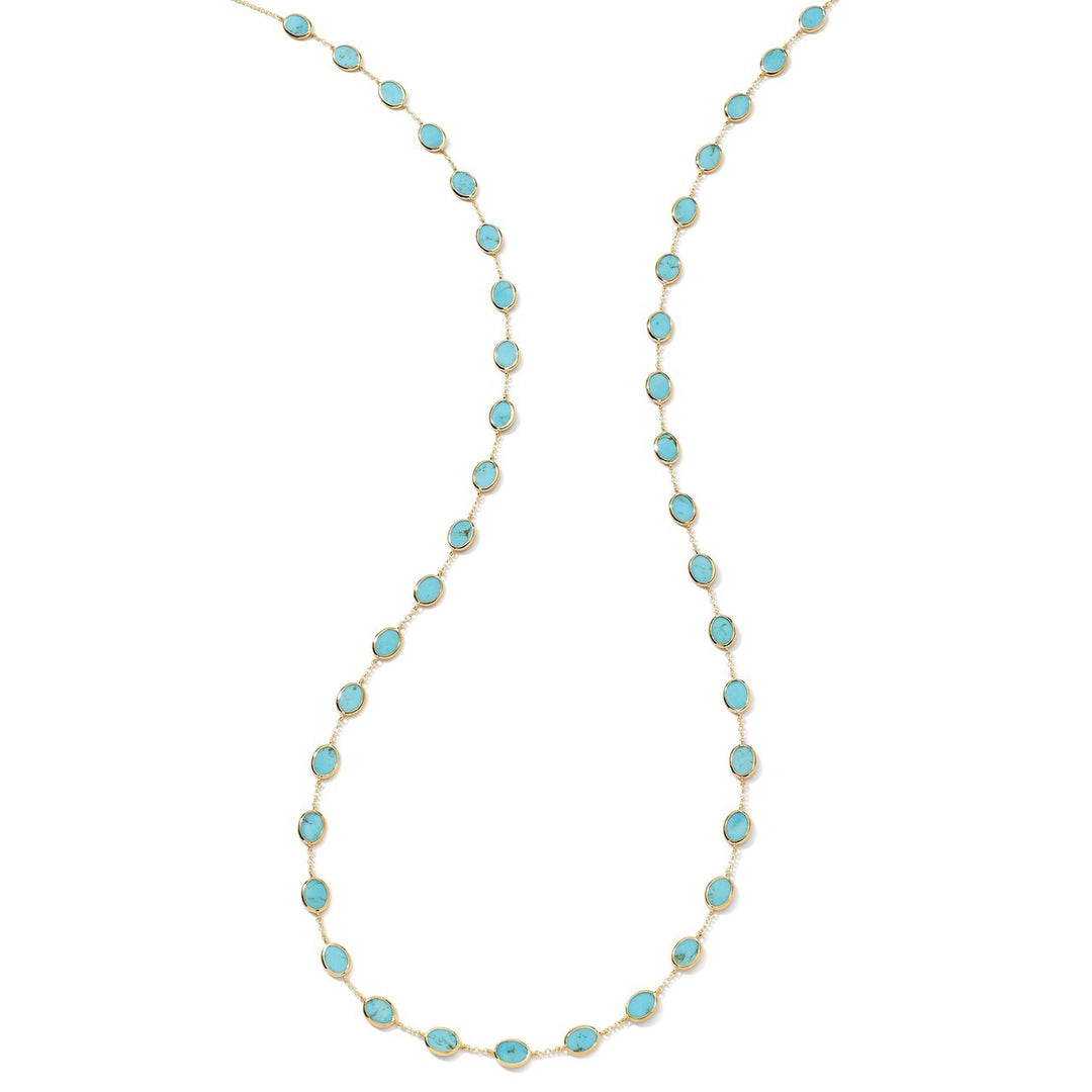 Turquoise 18K Gold Confetti Necklace - Flat Lay View | IPPOLITA