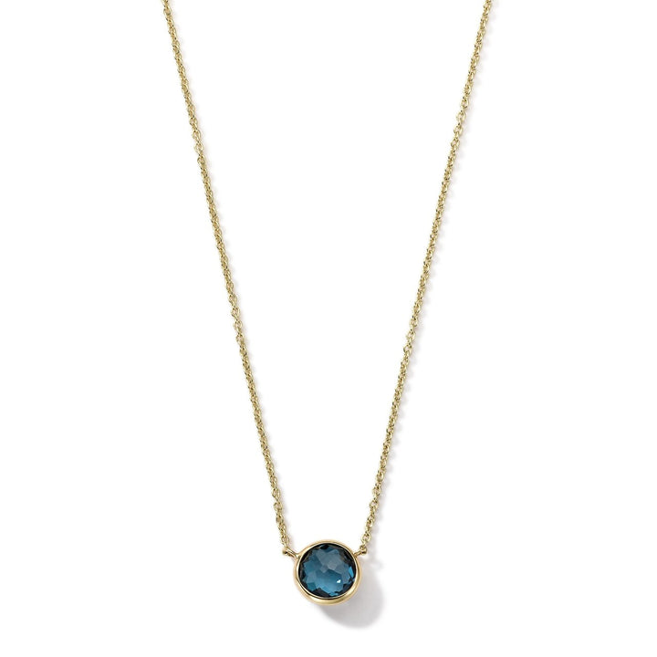 Mini Single Stone Pendant Necklace